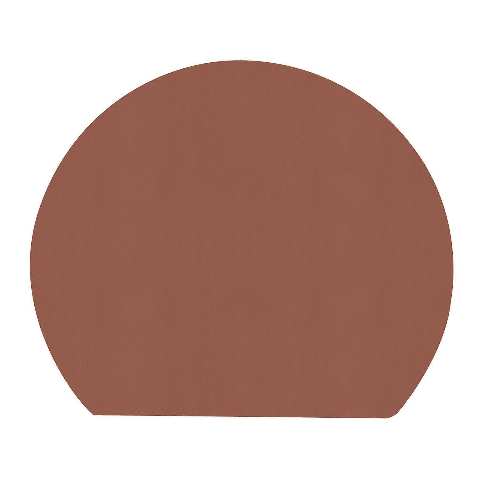 Solid-color Semicircle Table Mat Protection Anti-scalding Non-Slip Heat Resistant Decorative Place Mats for Home