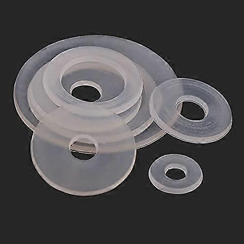Nylon Plain Washers M3 M4 M5 M6 M8 M10 M12 M14 M20, Clear Plastic Flat Washers, 50 Pcs M4x17x1 And 50 Pcs M6x13x1