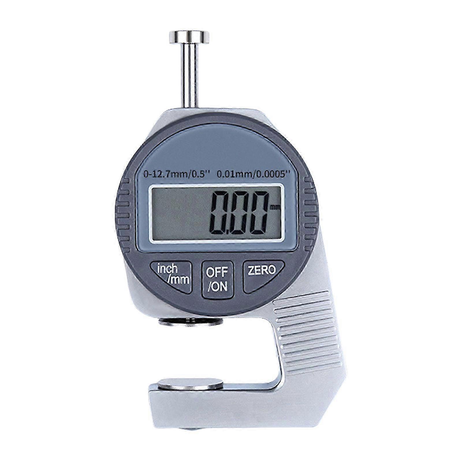 Indicatore di misura Misuratore di spessore digitale Misuratore di spessore Misuratore di grande display LCD Micrometro elettronico 0-12,7 mm / 0,5 pollici Strumento di misurazione