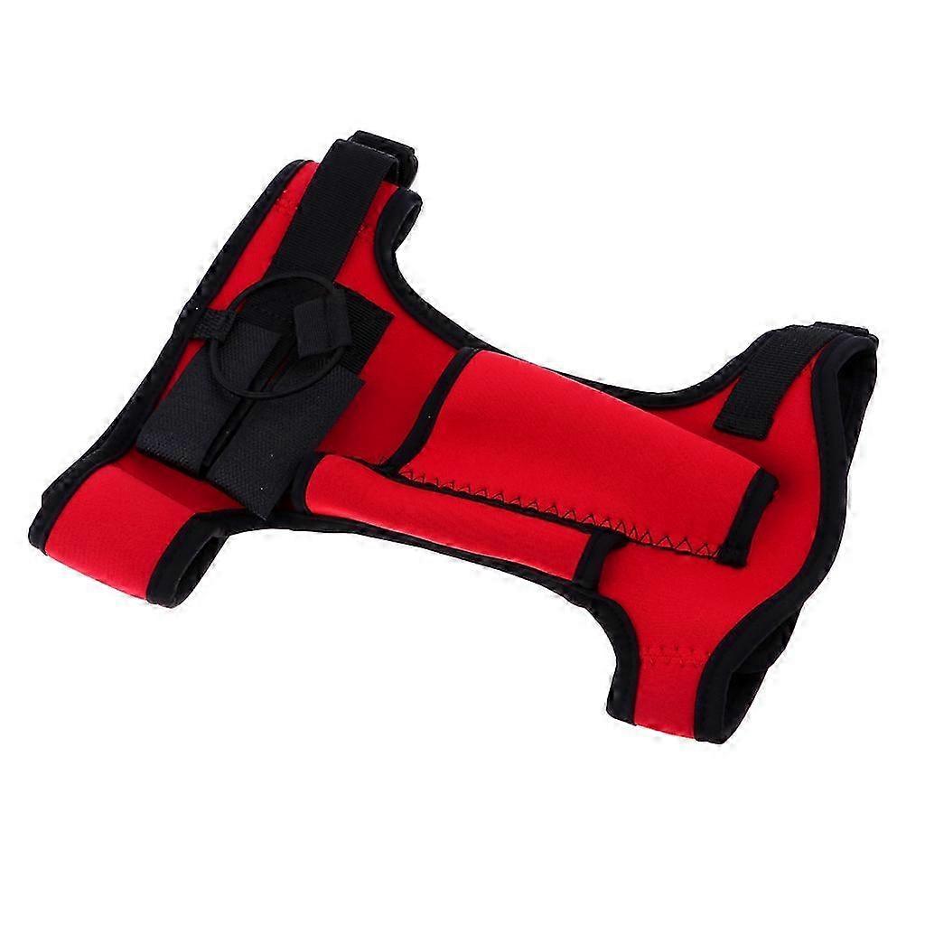 Diving Neoprene Sheath, Adjustable Neoprene with Slip-Resistant Backing, Black/Red, for Scuba Snorkeling