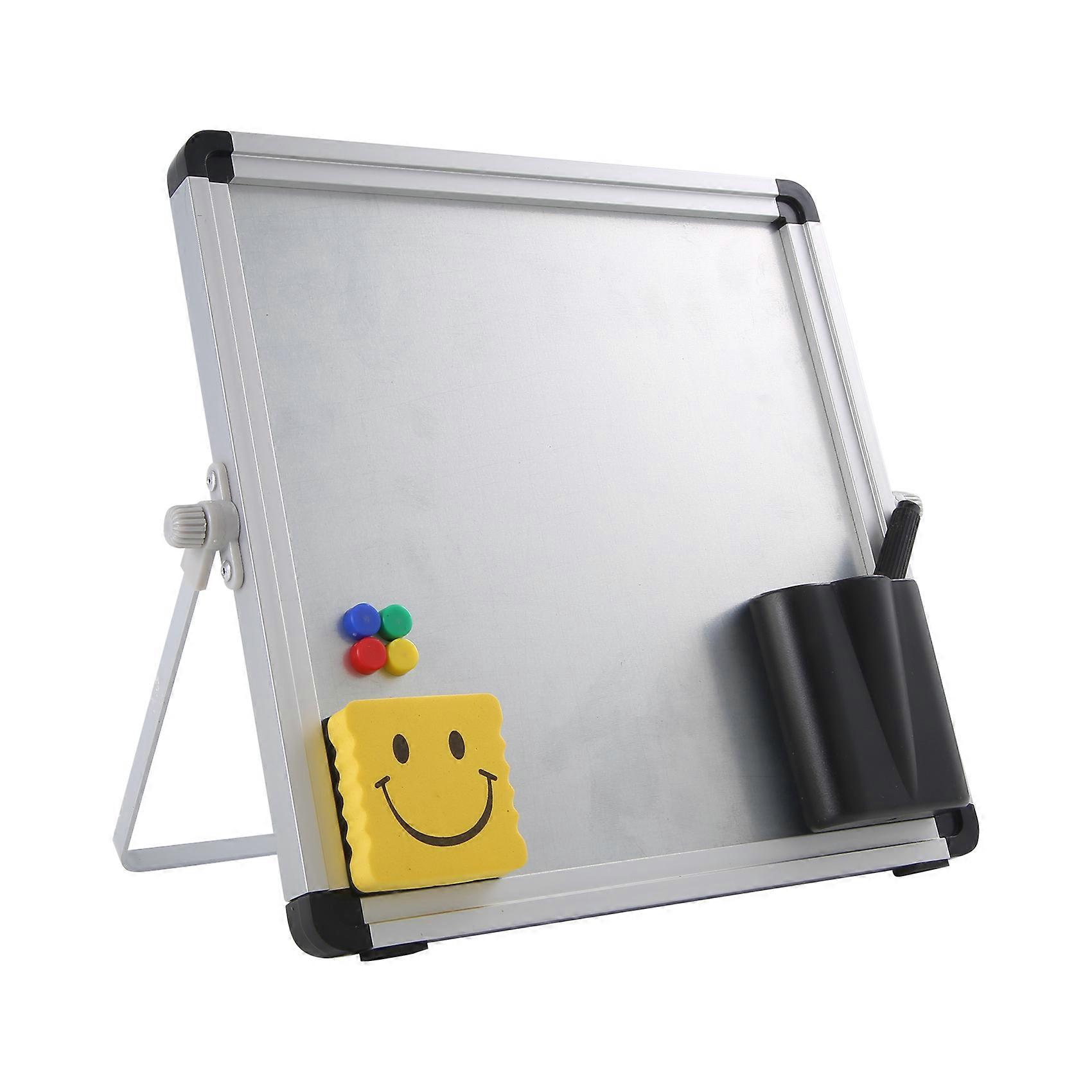 Small Desktop Dry Erase Board Portable Small Magnetic Double Sided Whiteboard Easel for Kids to Do L