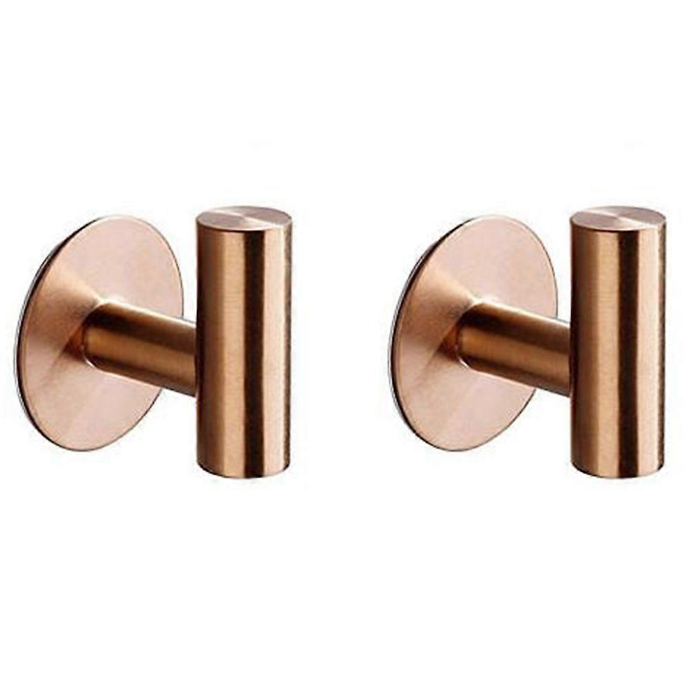 Lot de 2 crochets de salle de bain en acier inoxydable robustes pour salle de bain, cuisine, salon, hôtel (sans clous)