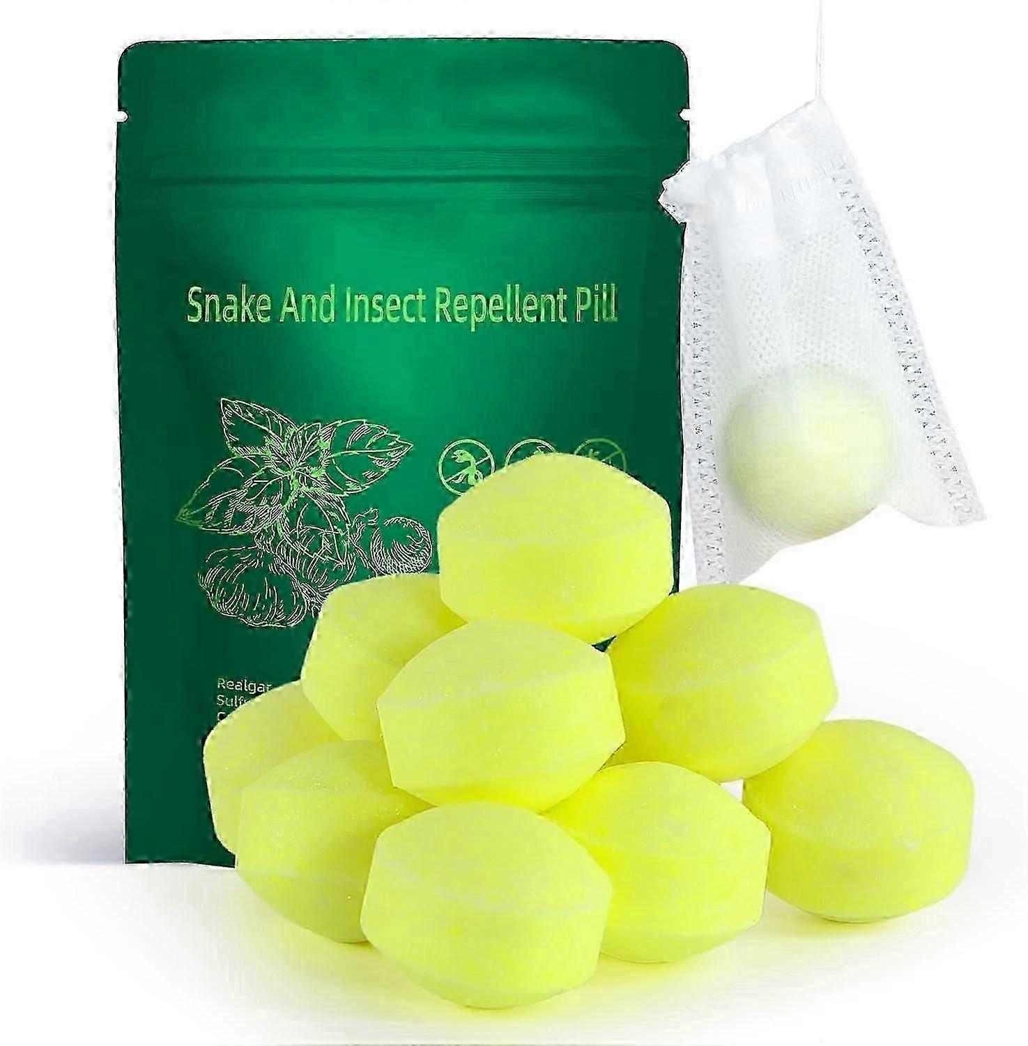 10 Pack Snake Be Gone for Yard, Powerful Pet Safe Snake Repellent Balls for Lawn Garden Camping Fishing Home to Repels Snakes and Other Pests