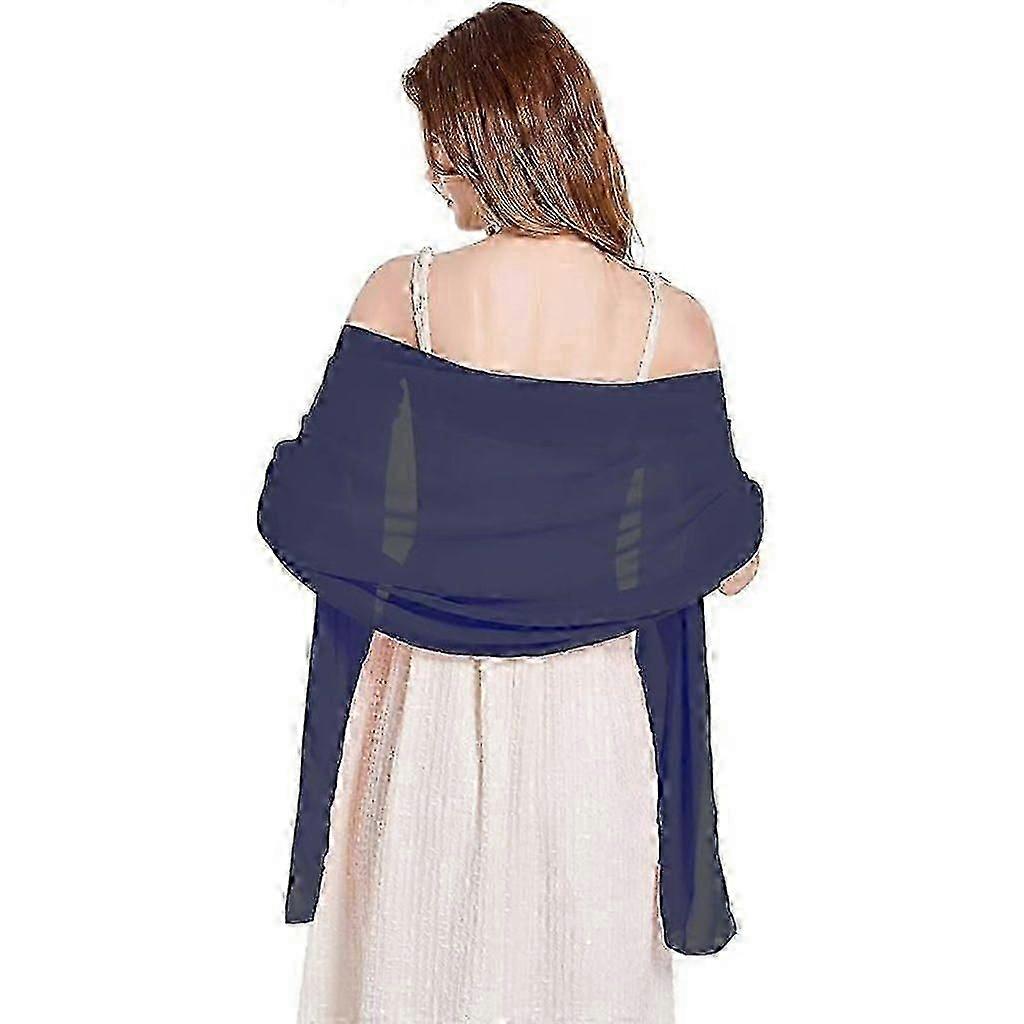 Brudekjoler bryllupssjal blød chiffon flydende