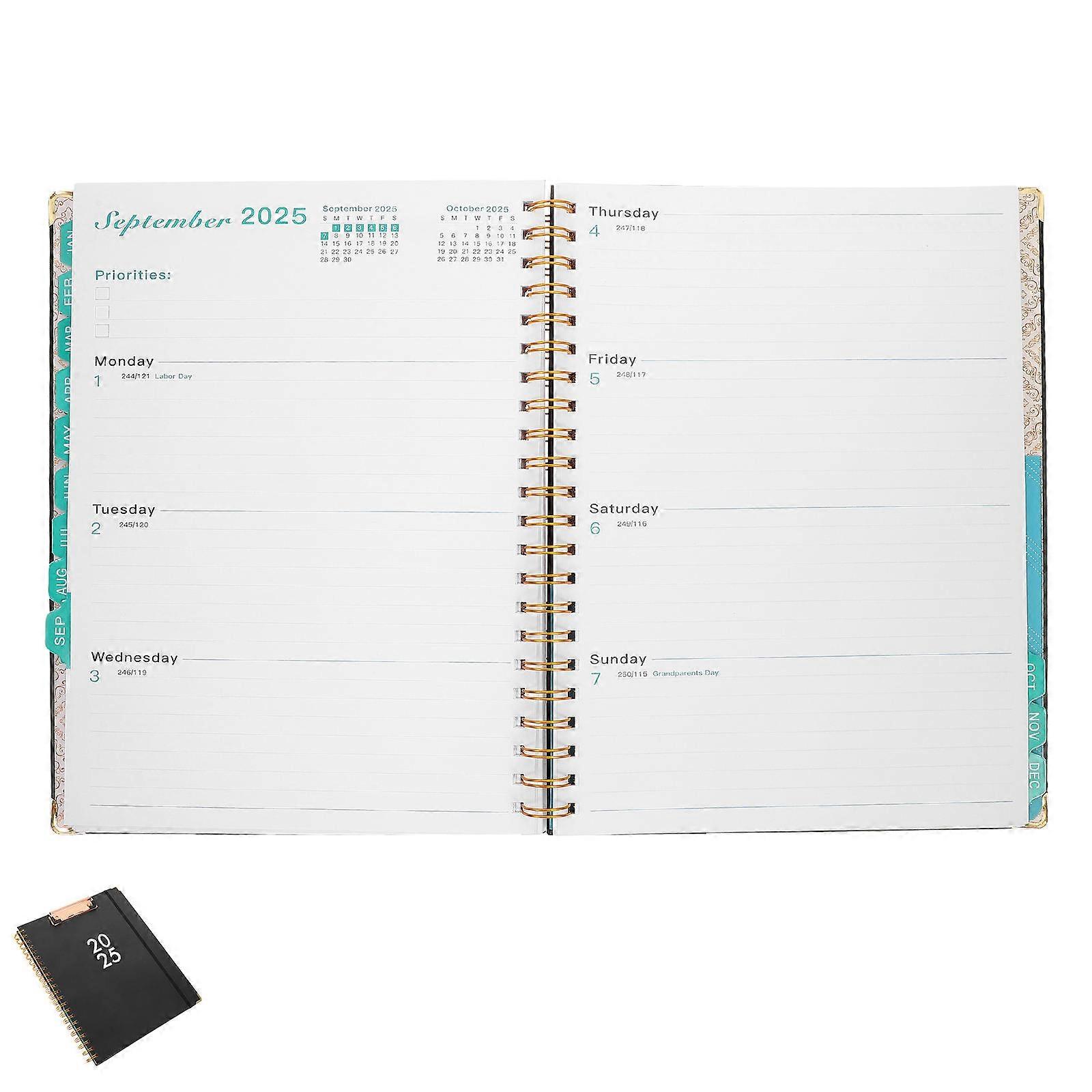 Black Planning Notebook for Writing Use with Smooth Paper and Fine Workmanship 1 Unit
