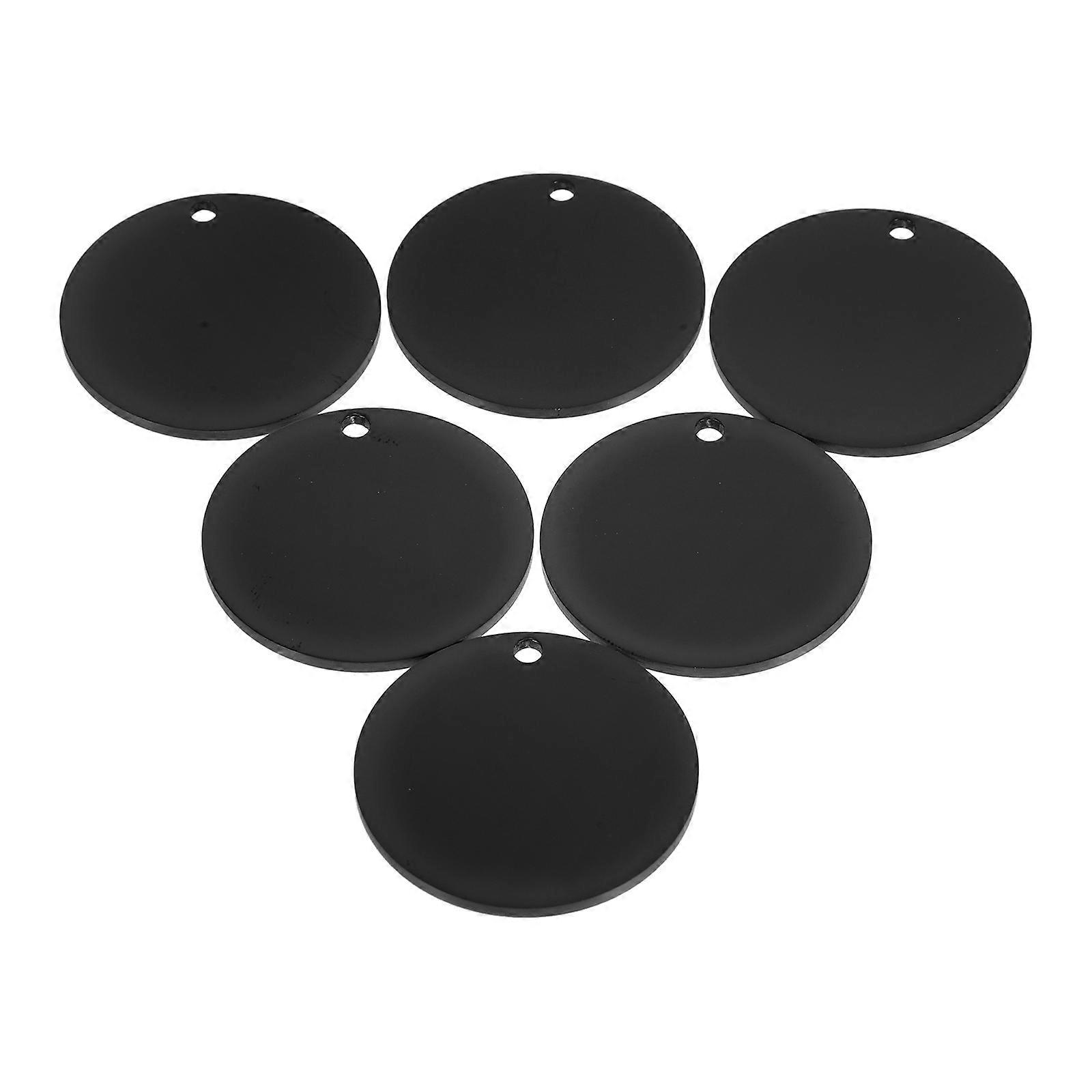 6pcs Round Stainless Steel Blank Dog Tags for Engraving Unfinished Pet ID Tags Identity Name Tags