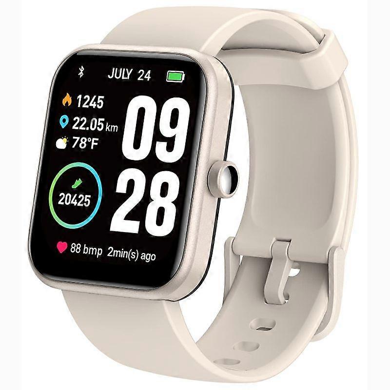 Smartwatch with Bluetooth Calling, Heart Rate Monitoring, Sleep Tracking, and Outdoor Sports Modes(White)