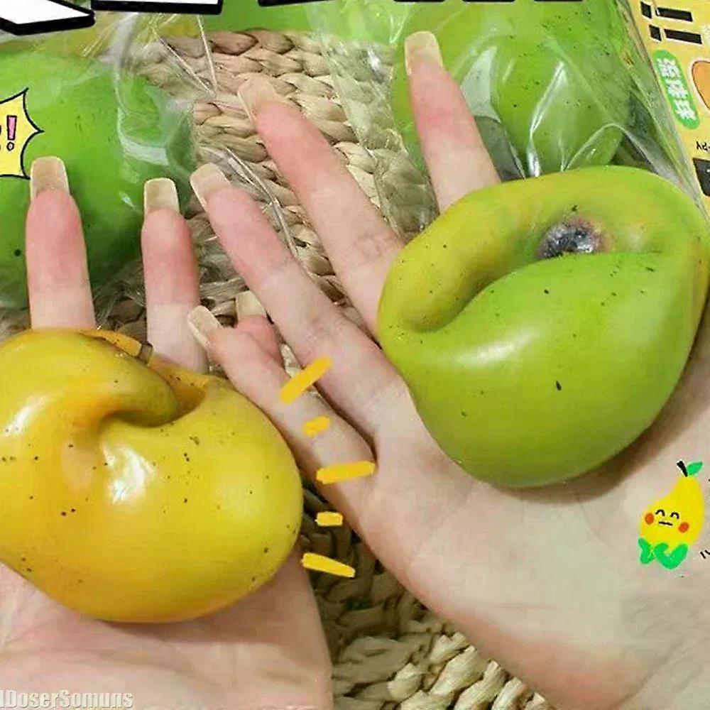 Creative Simulated Mango Rebound Ball for Venting Fluid and Toy That Decompressing Changes Color with Temperature Sensitivity
