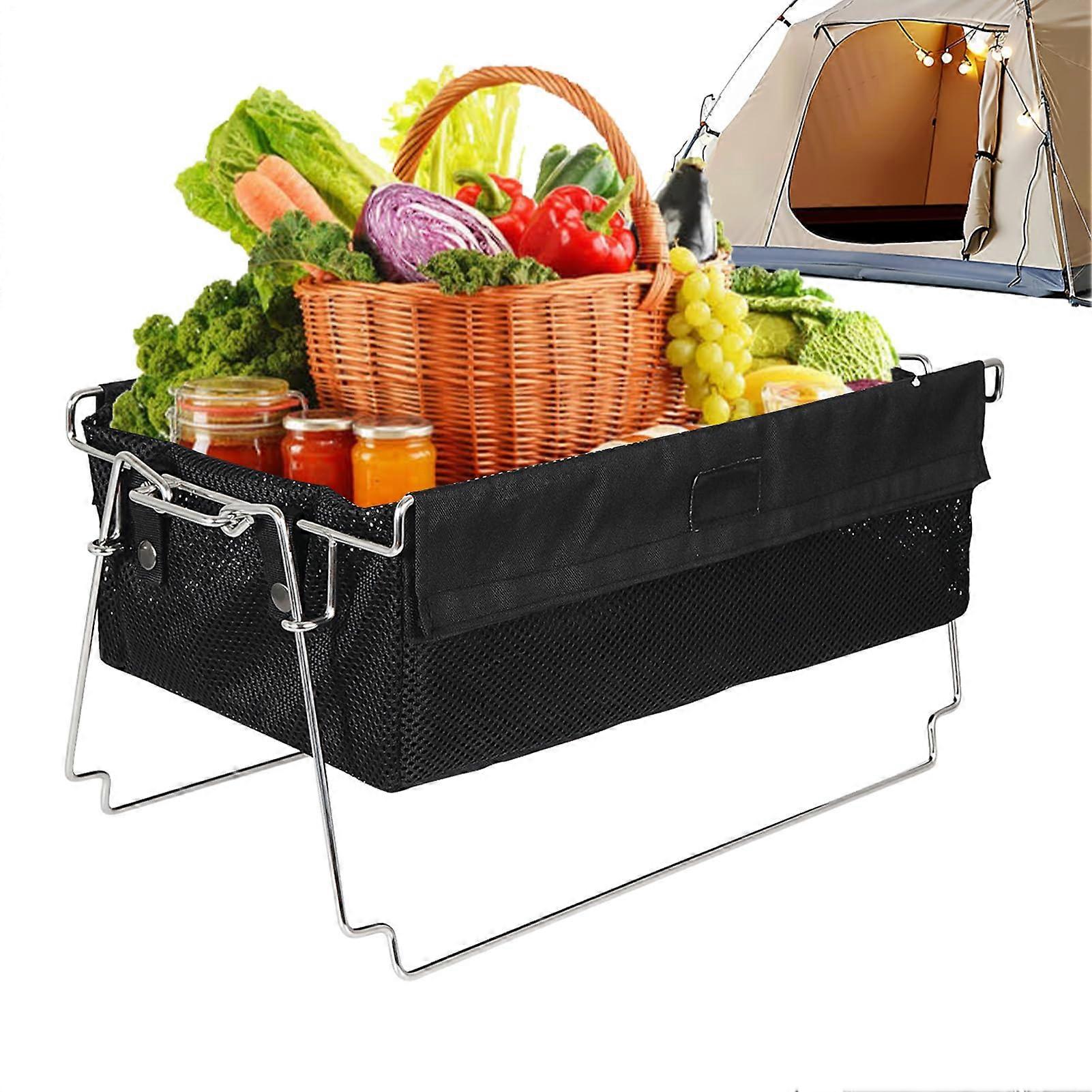 Foldable Baskets For Storage Portable Storage Container Box Handheld Folding Organizer For Camping Travel Picnic Beach