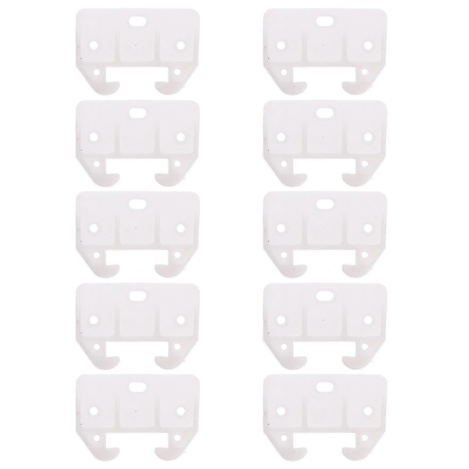 10pcs Plastic Drawer Track Guides Slides Replacement Furniture Parts (white) -xx