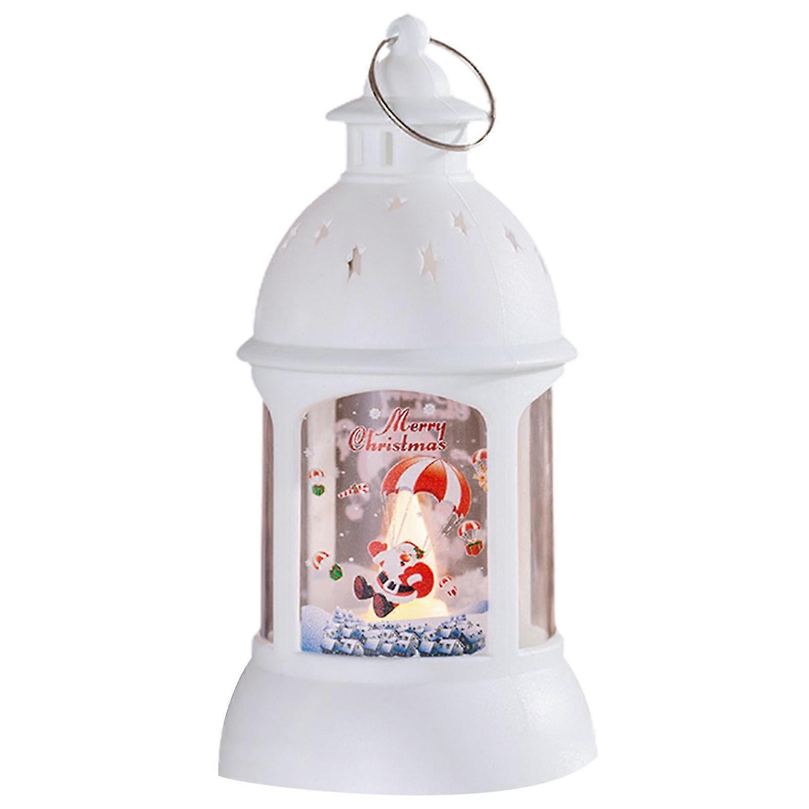 2025 Christmas LED Lamp Tealight Soft-Lighting Flicker Free Battery Powered Portable Santa Claus Lantern Hanging Ornament