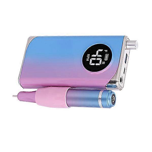 40000 RPM Portable E-File Rechargeable Electric Grinding Machine Professional Nail Drill Machine with LCD Screen Colorful