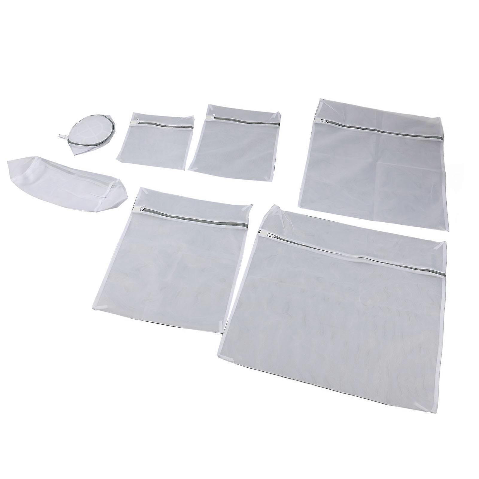 7pcs Mesh Laundry Bags with Auto Lock Zipper, Multiple Sizes