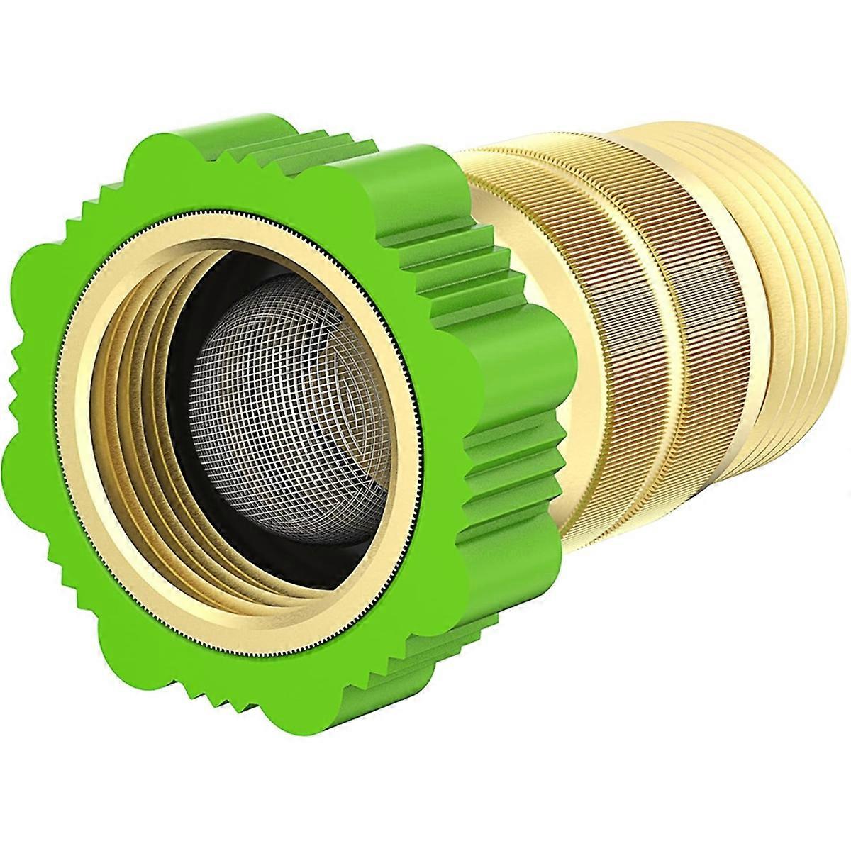 RV Water Pressure Regulator 40-50 PSI, Brass Free-Lead 3/4inch Hose Thread & Inlet Filter Water Pressure Reducer