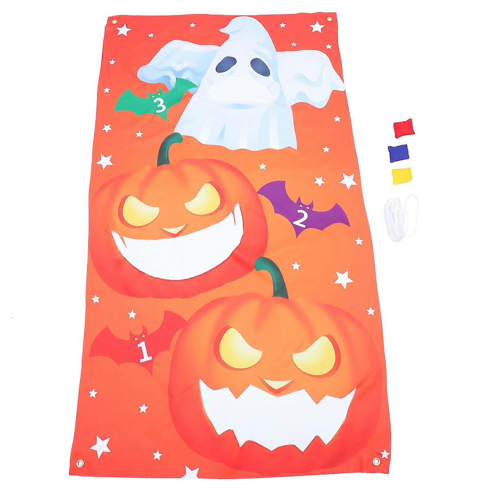 Children Toss Game Banner Halloween Sandbag Throwing Game Flag 1Set