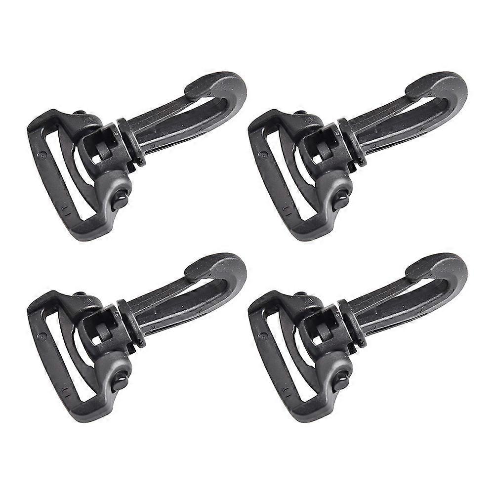 Luggage Buckle Spring Hook Buckles for Bag Webbing 4Pcs Black Plastic Material