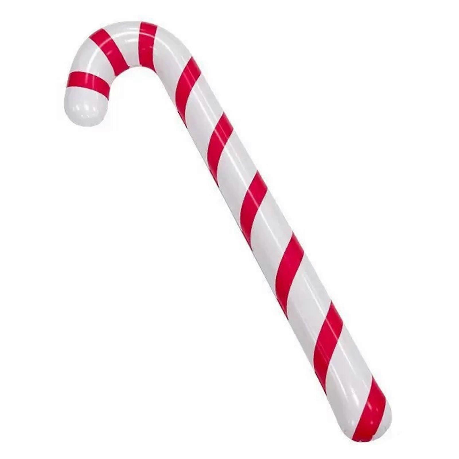 12PCS Inflatable Candy Cane Balloons Large Red White Striped Christmas