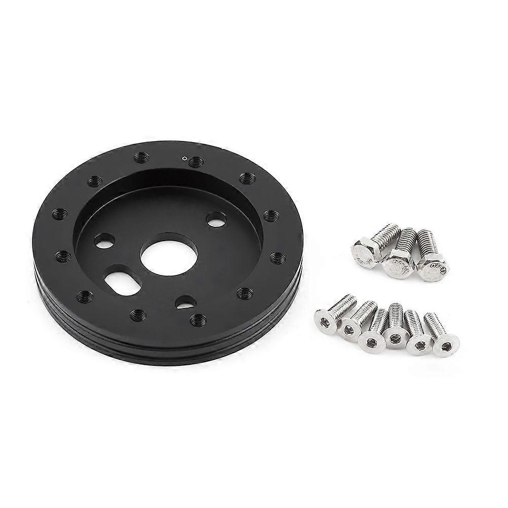 Universal Car Spacer 0.5" Hub for 6 Hole Steering Wheel to 3 Hole Adapter Boss Popular Black