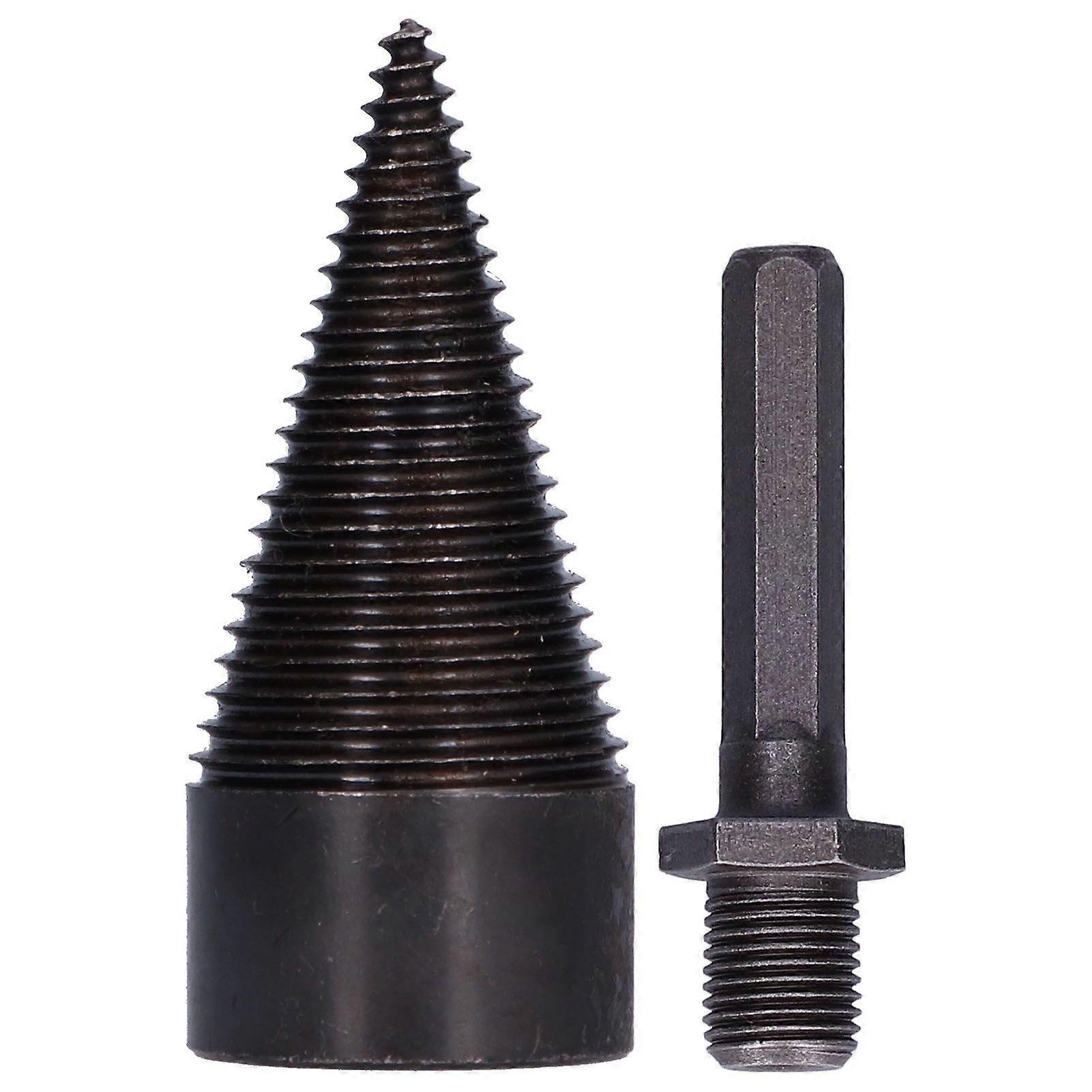 42mm Wood Splitter Bit Chopping Tool HighSpeed Steel for Electric Hammer Impact Drill(Hex Handle )