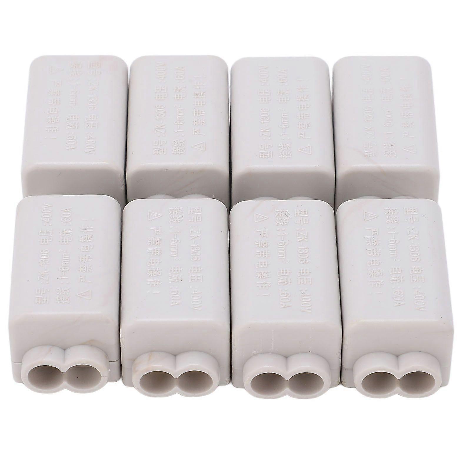 8Pcs Wire Connector T Type Splicer Screw Terminal Block Set Kit 400V 60A ZK1306