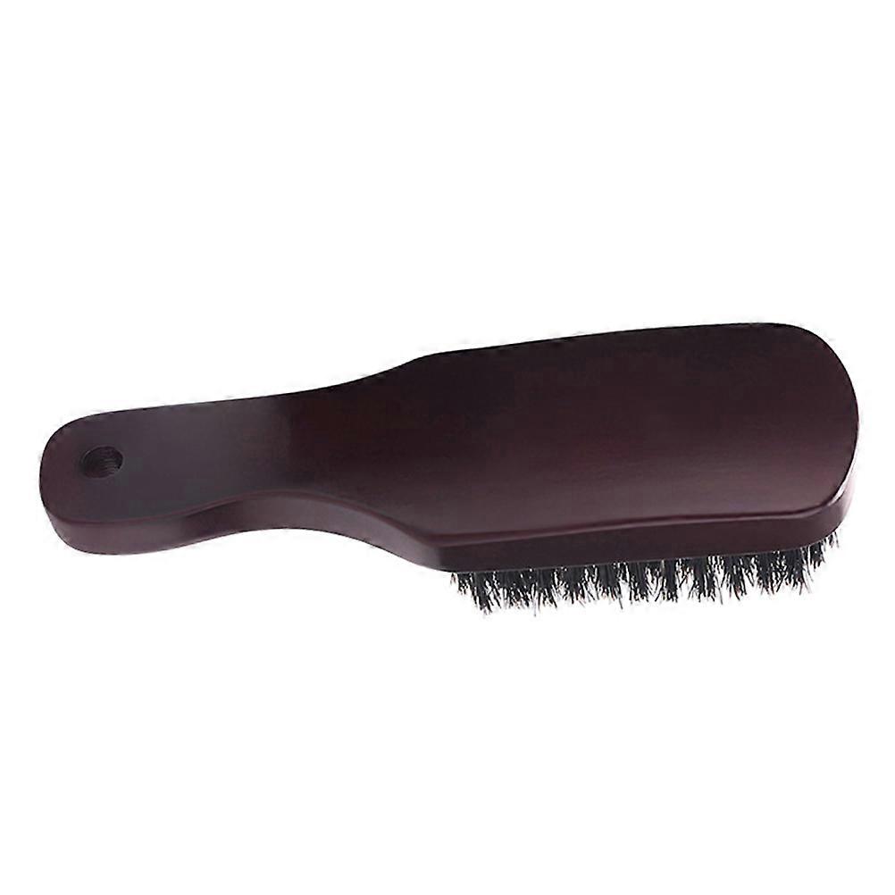 Mens Beard Brush Soft Hairbrush Personal Grooming Rectangular Shape Brown Color 1Set