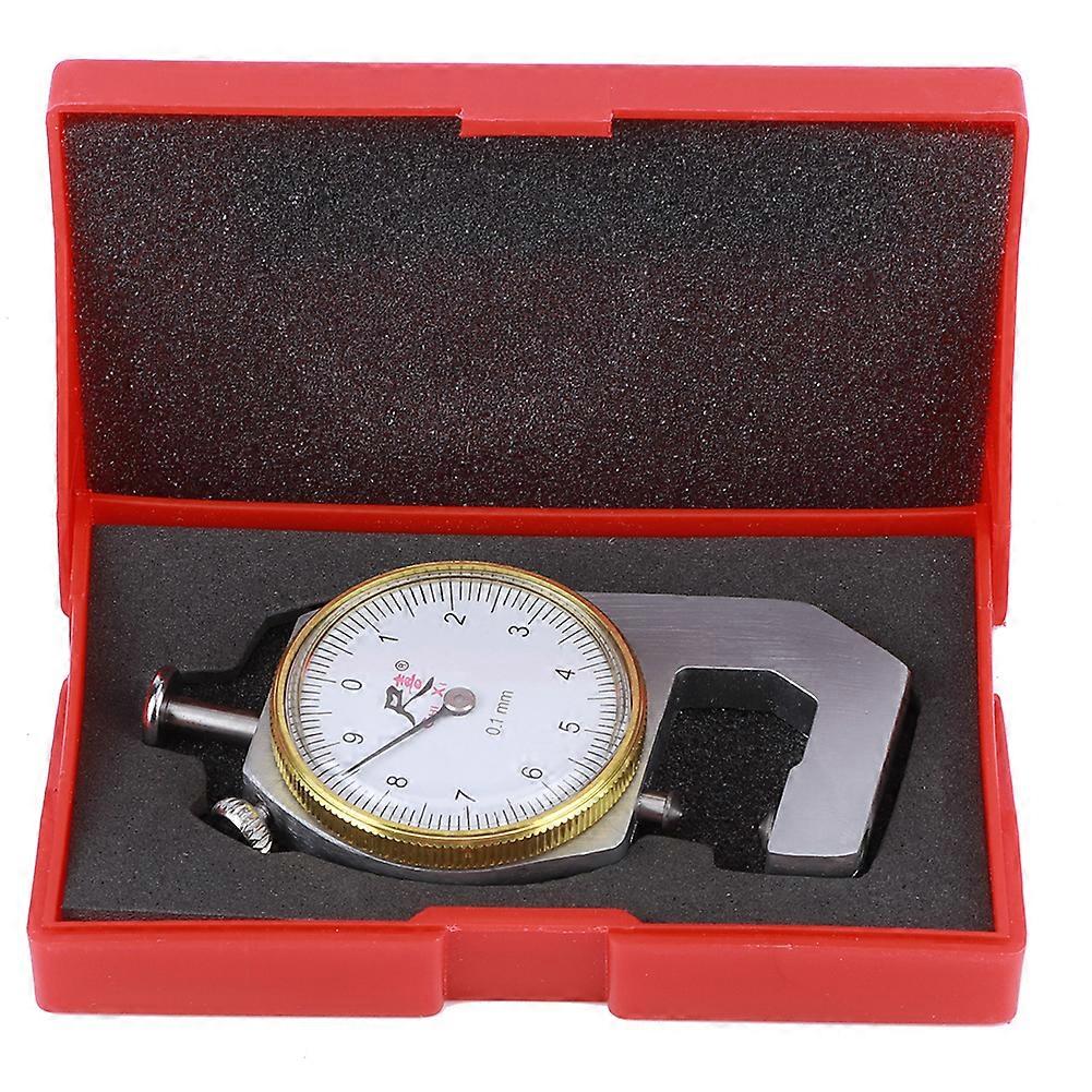 Round Dial Thickness Gauge, Precision Measuring Tool, Flat and Pointed Head, Measuring Range 0-10mm. Pointed Head