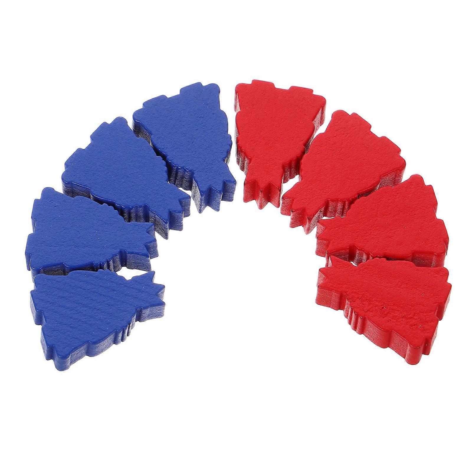 Assorted Color Chess Pieces Wooden Pawns for Game 32Pcs Board Game Pieces