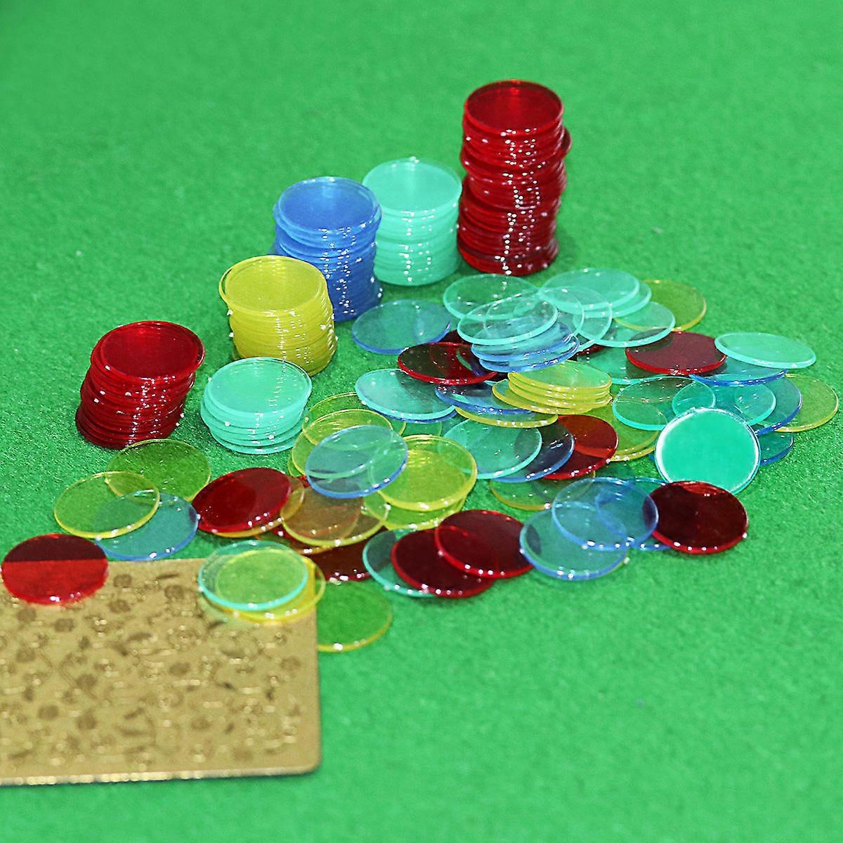 Game Chips Nuolux 400Pcs Plastic Markers for Game Cards Assorted Color Number Identification 400Pcs