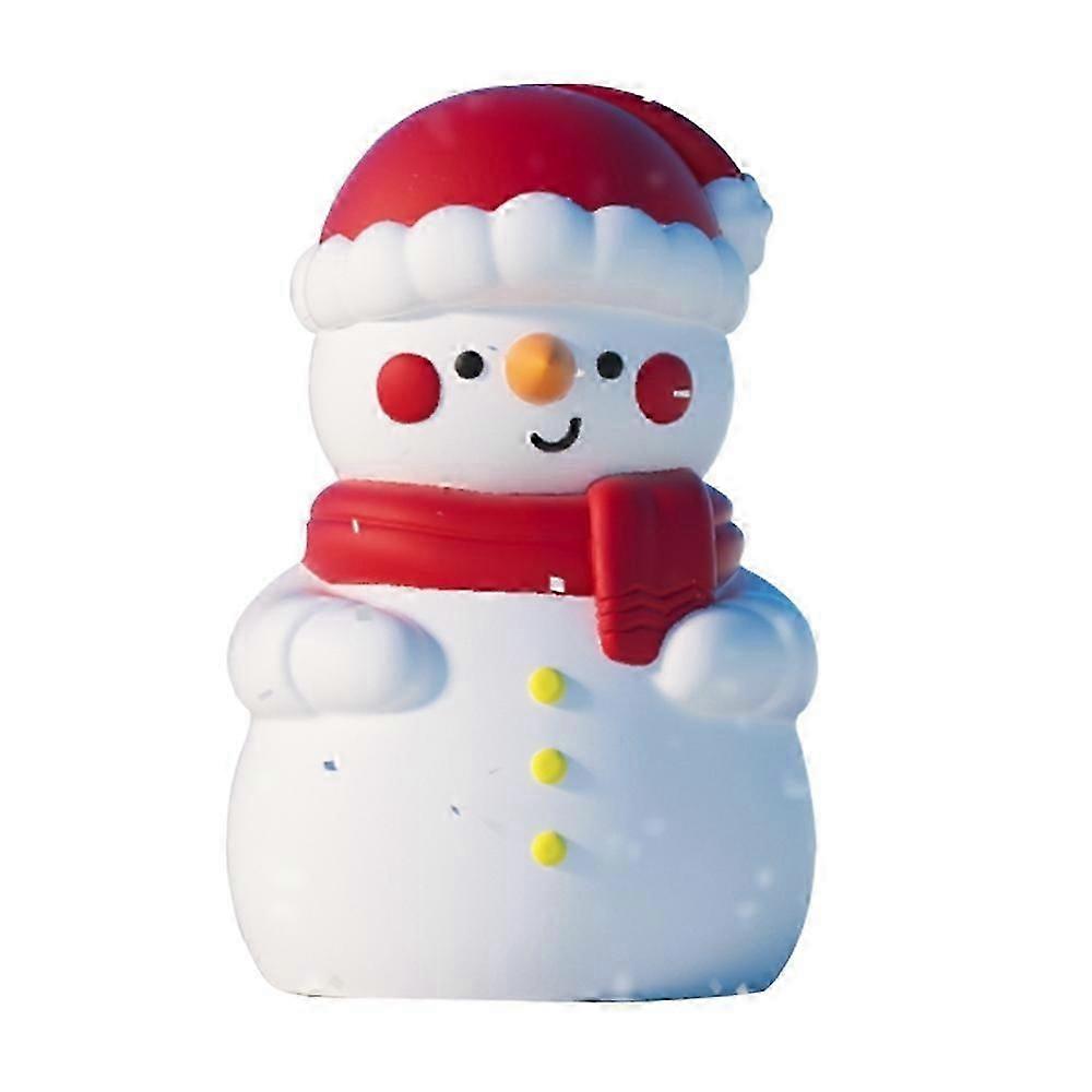 Christmas Snowman Tap Light with 7-Color Ambient Lighting, 500mAh Rechargeable Night Light