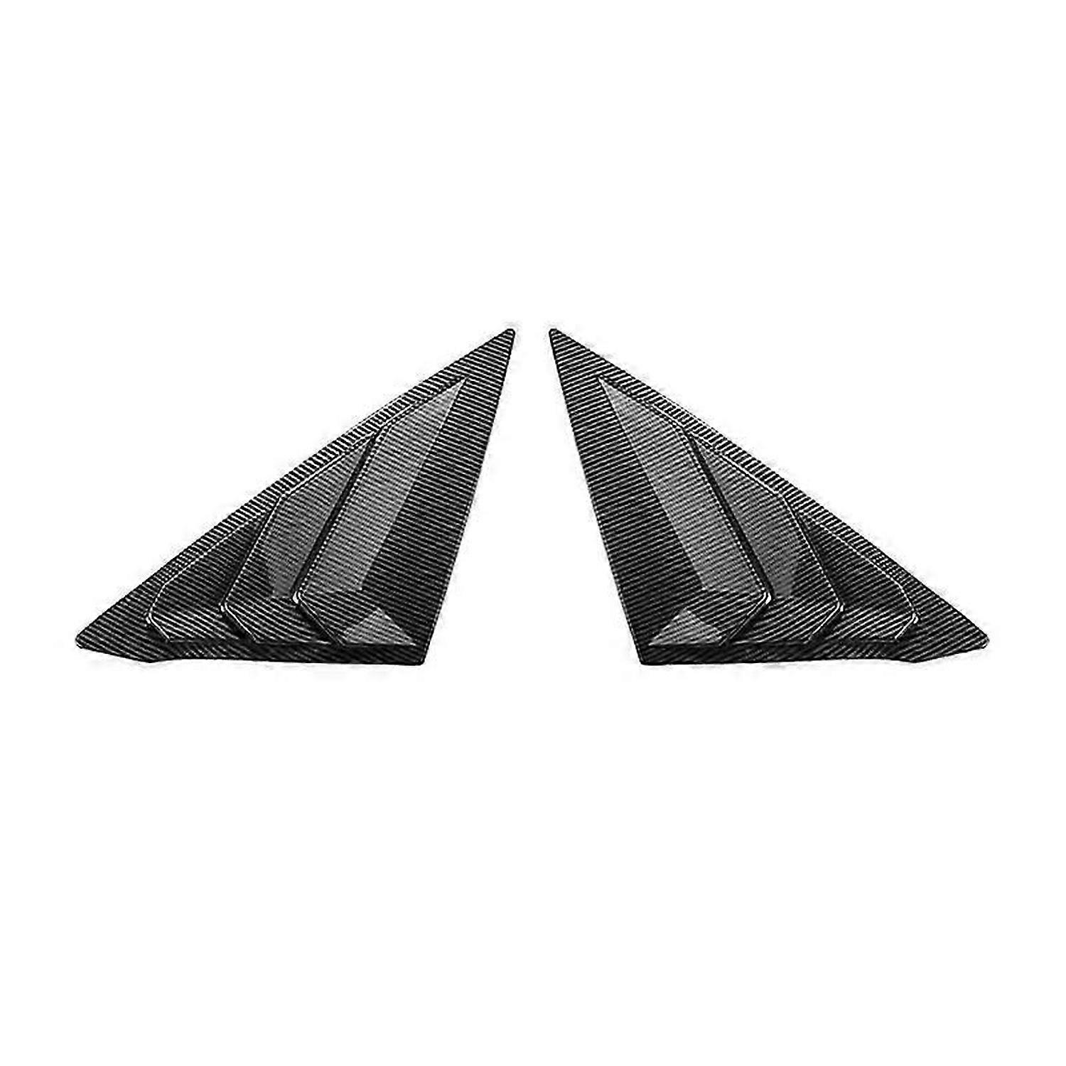 Rear Side Window Louvers Triangular Window Glass Blinds for Sedan 11Th 2022 2023 - ABS Carbon Fiber