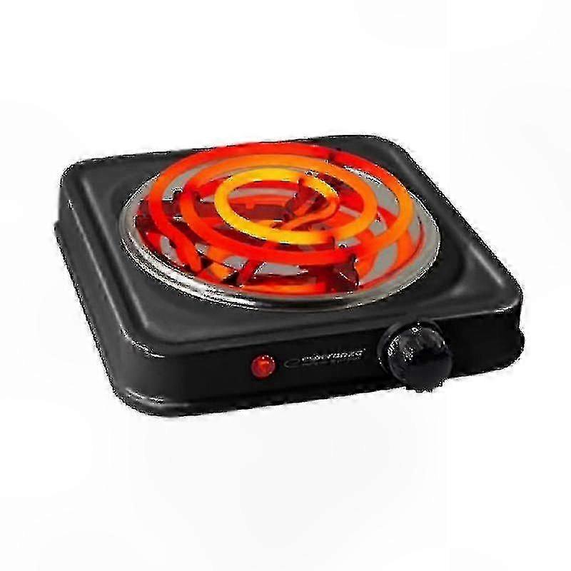 Efficient 1000W Electric Cooktop with Compact Black Design for Kitchen Use