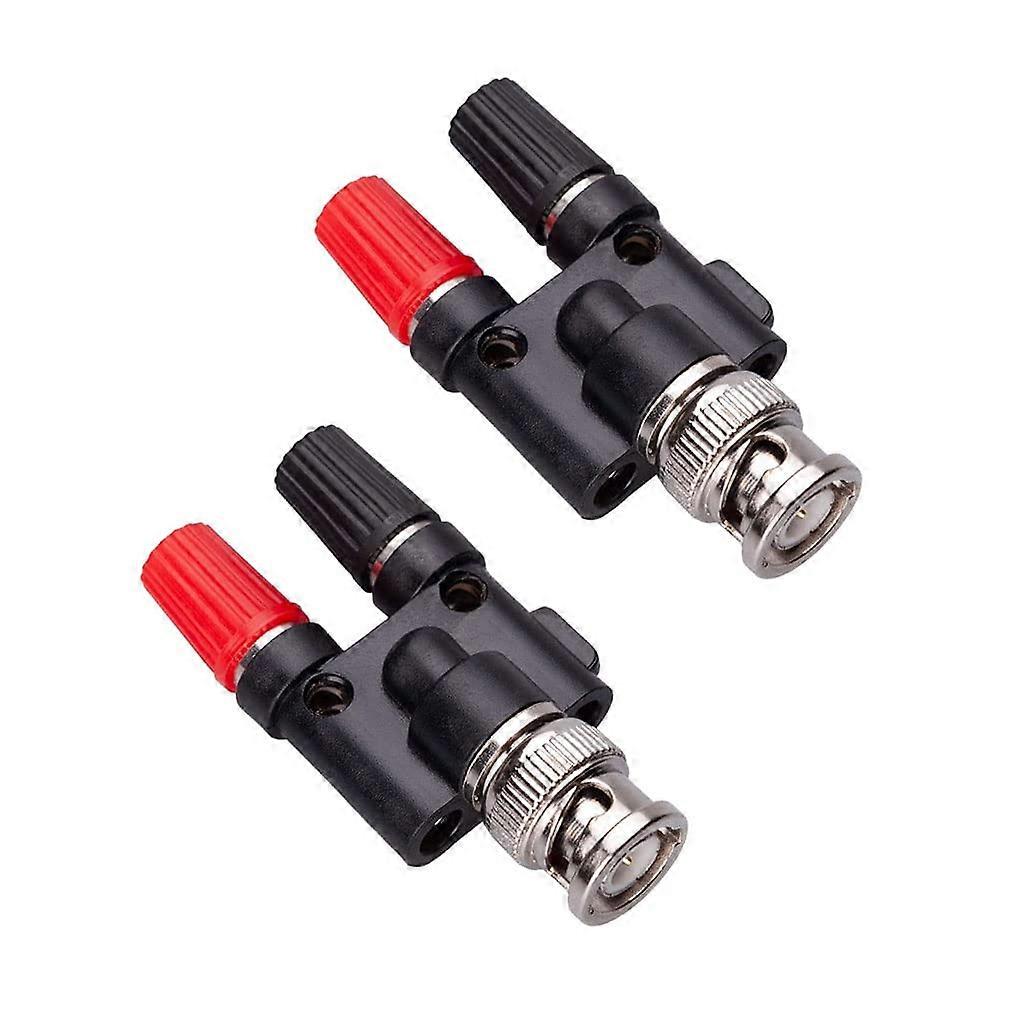 2PCS BNC Male Plug to 2x4mm Dual Banana Jack Socket Binding Post Audio Adapter Connector For Lab And Test Equipment