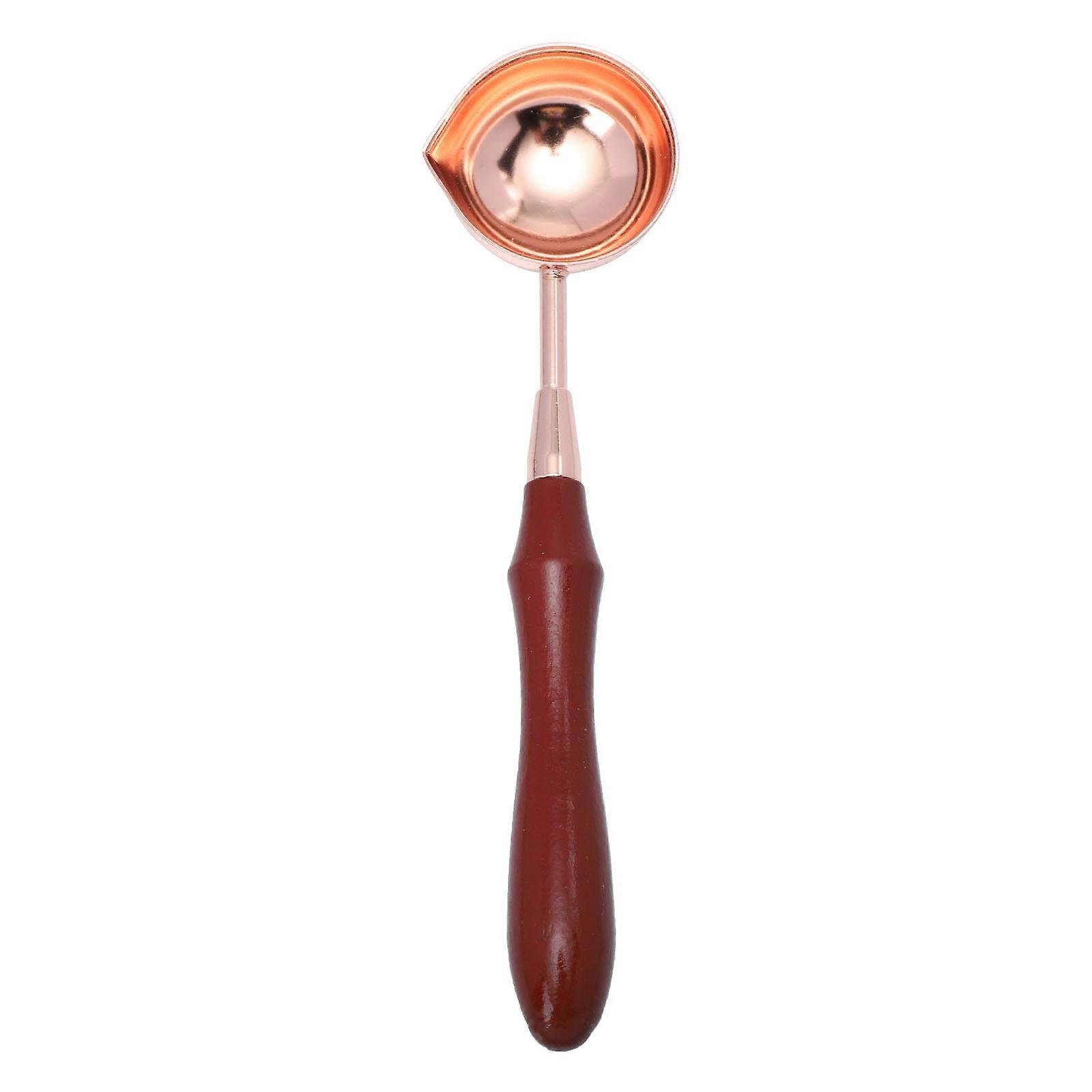Wax Melting Spoon for DIY Crafted with Wood Handle and Copper Material
