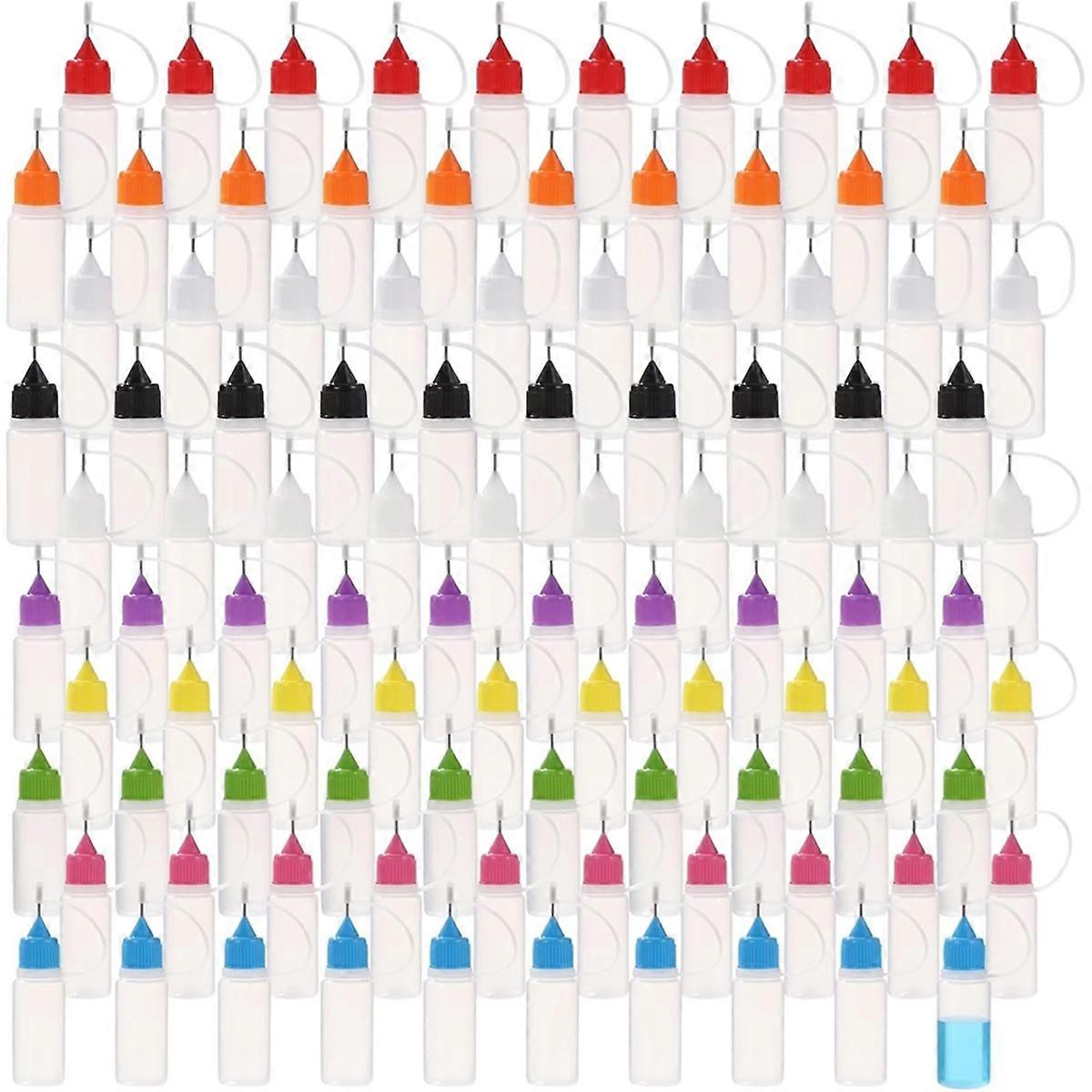 100Pcs Tip Applicators, 10 Ml/0.34 Oz Mini Applicator Bottles, for Liquid Oil DIY, Quilting, Acrylic