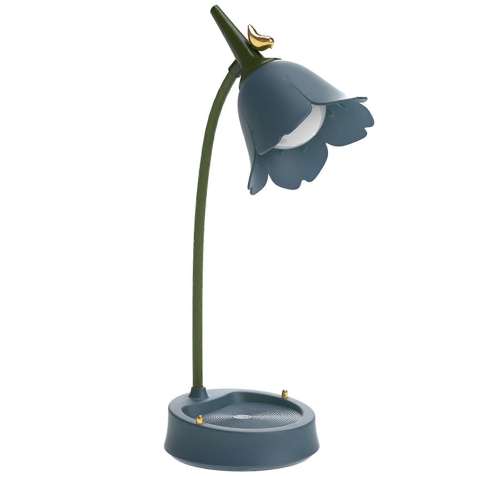 Flower Desk Lamp Rechargeable LED with Flexible Arm 3 Color Temperatures Touch Control Dimmable Reading Light for Kids