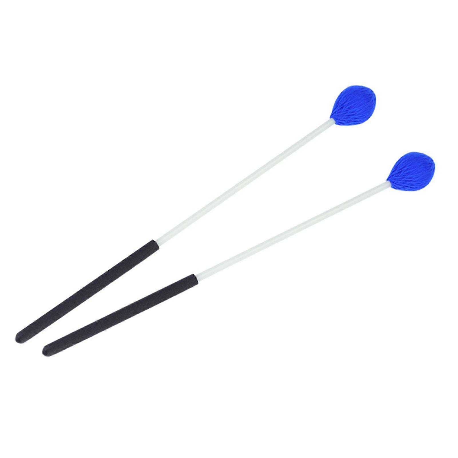 1 Pair Yarn Head Keyboard Marimba Mallets with Fiberglass Handles for Beginners
