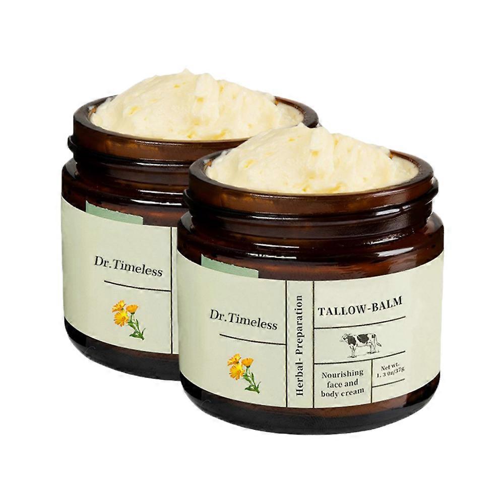 2pcs Beef Tallow for Face, Grass-Fed Beef Tallow & Raw Wild Honey Blend, Wrinkle Removal  Anti-Aging Skin