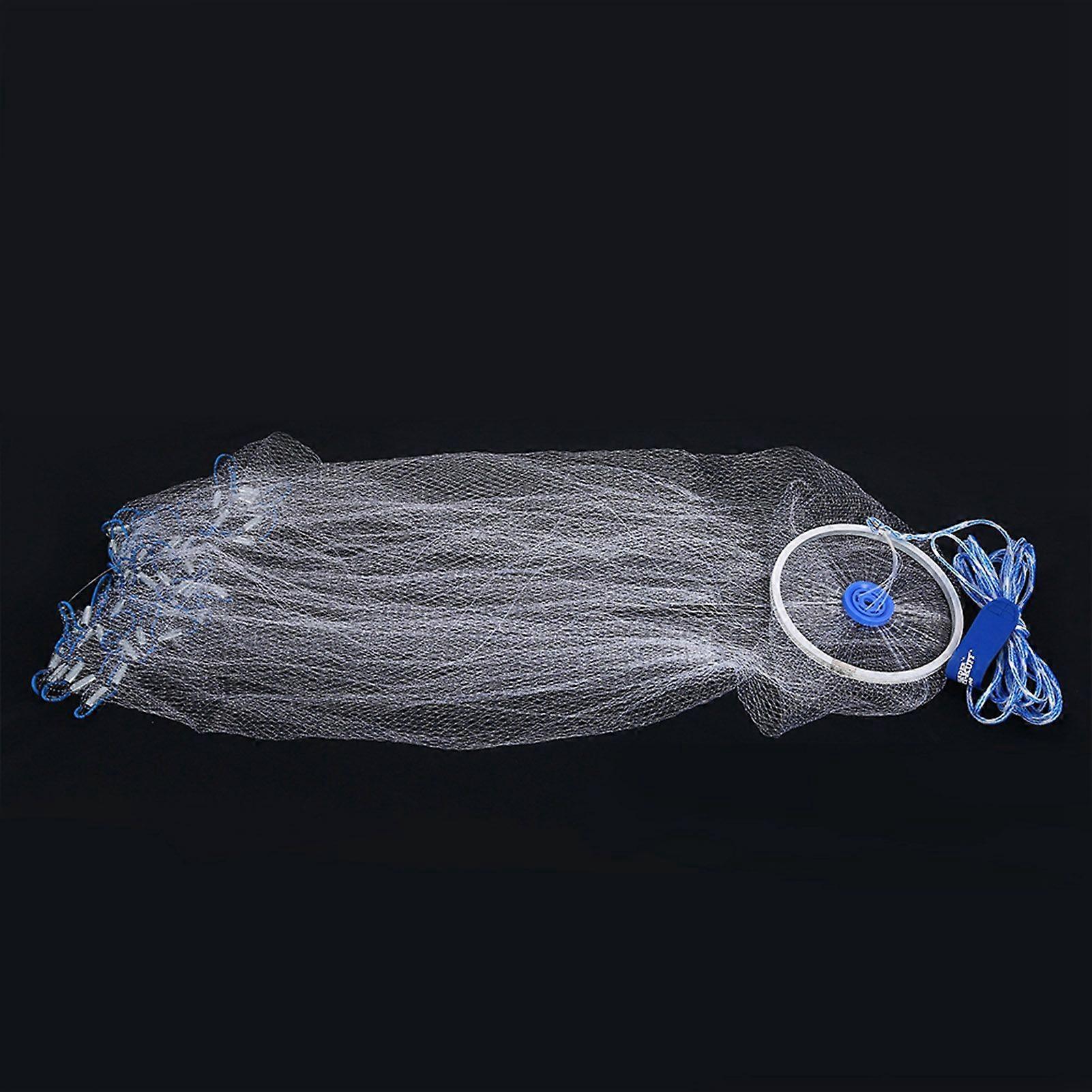 2.4m Outdoor Nylon Monofilament American Style Cast Hand Throw Fishing Mesh Net