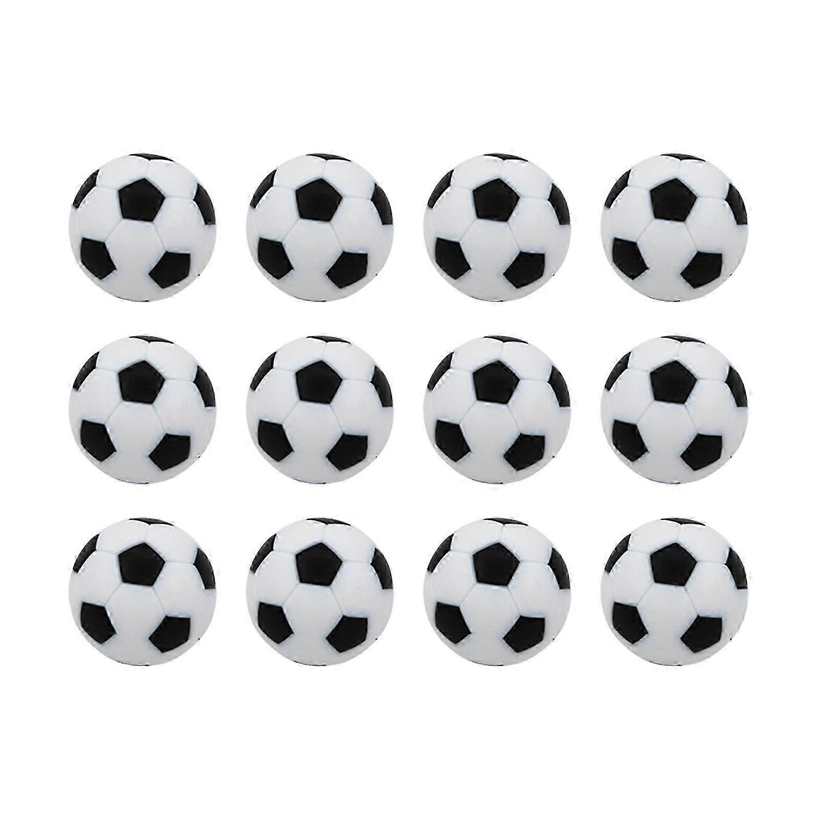 12Pcs Table Soccer Foosballs Replacements Foosballs Table Balls Enduring Tabletop Game Small Football Table Soccer Balls Red White