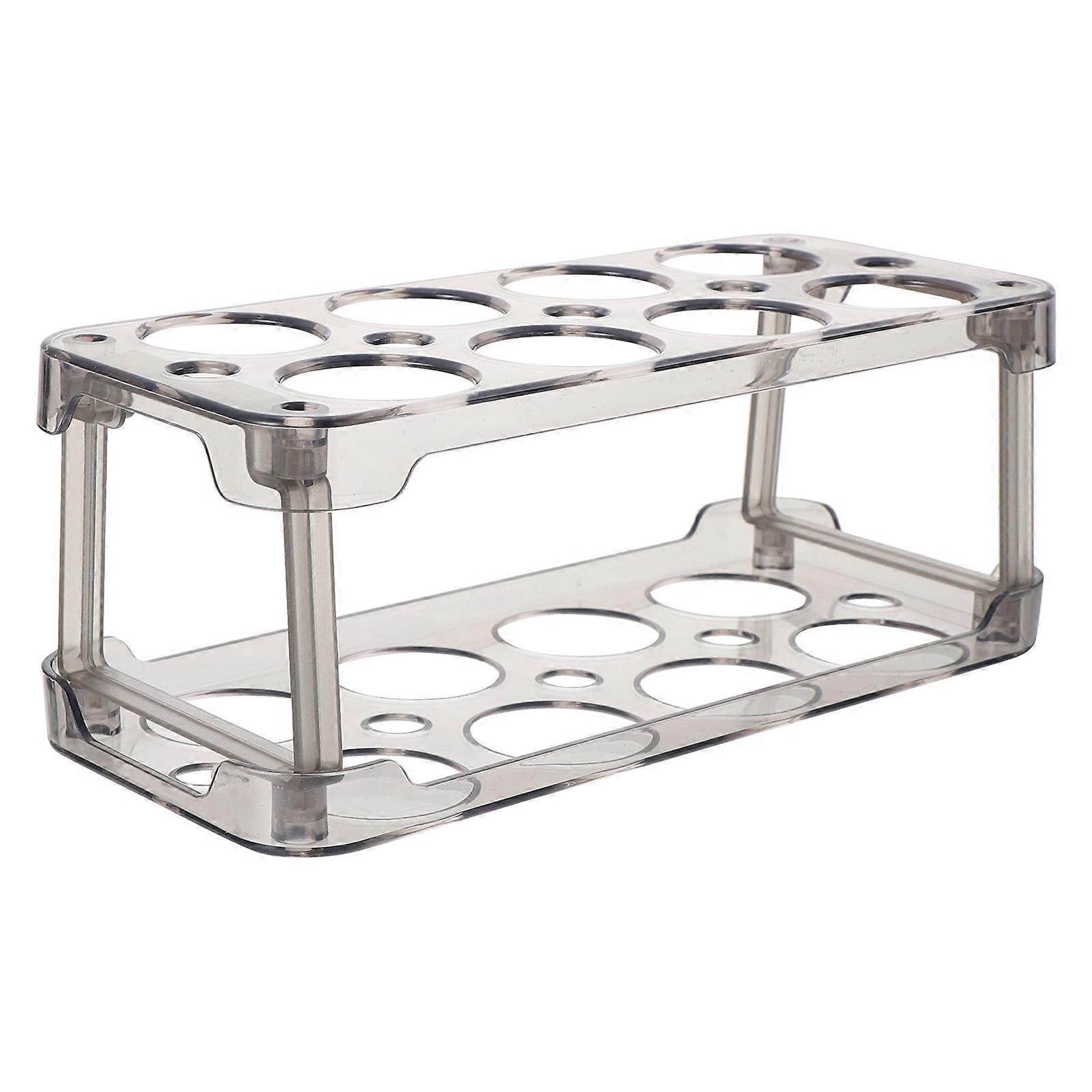 Plastic Egg Holder for Kitchen Storage 1 Piece Black Egg Organizer