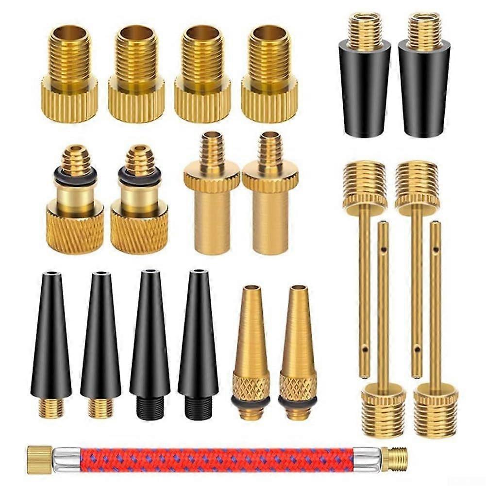 Bicycle Valve Adapter Solutions Sets Of 21, 16, Or 9 Pieces Compatible With SV/AV/DV Valves Durable Construction