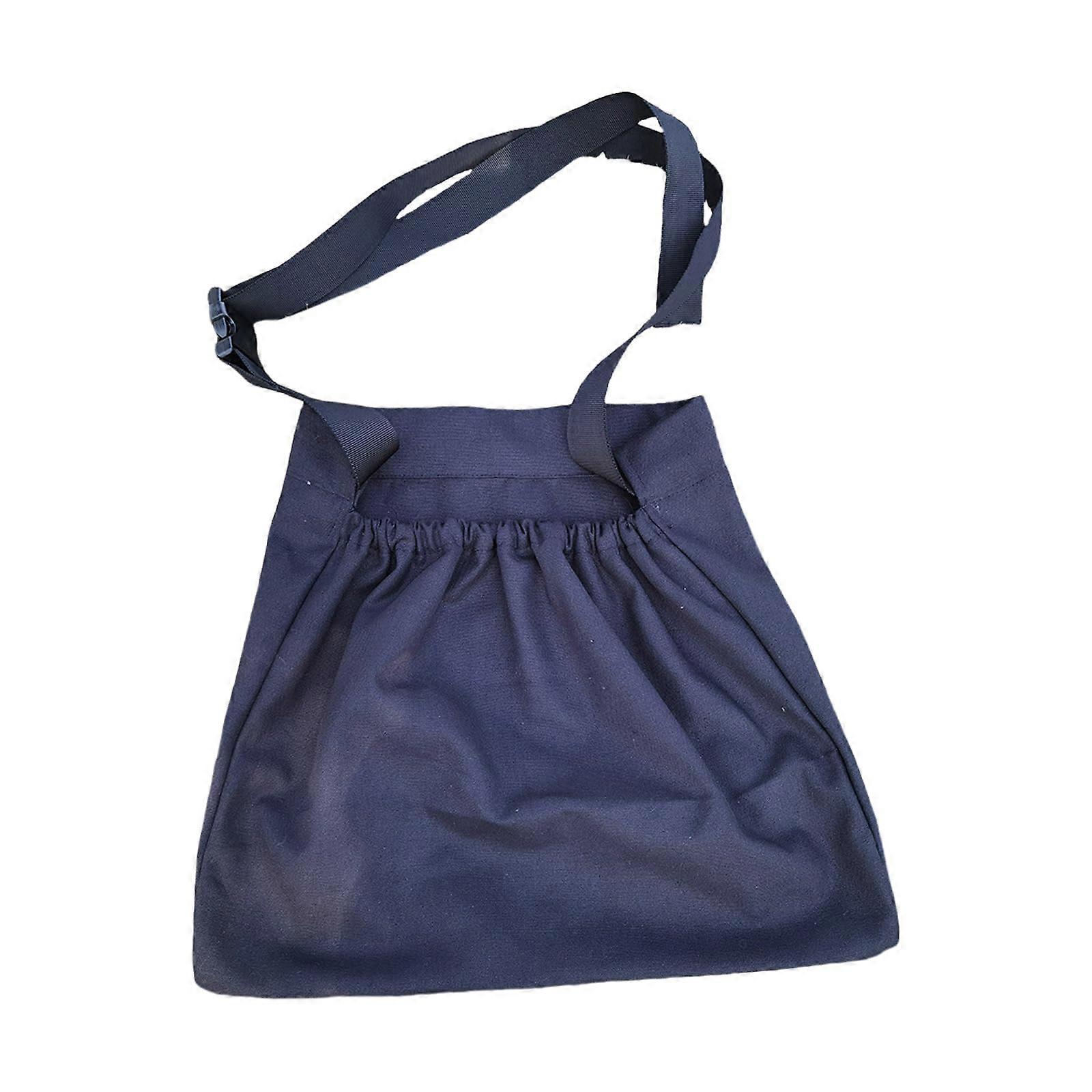 Outdoor Canvas Picking Bag with Pouches for Garden Produce Collection, Multipurpose Storage Apron for Fruits and Vegetables