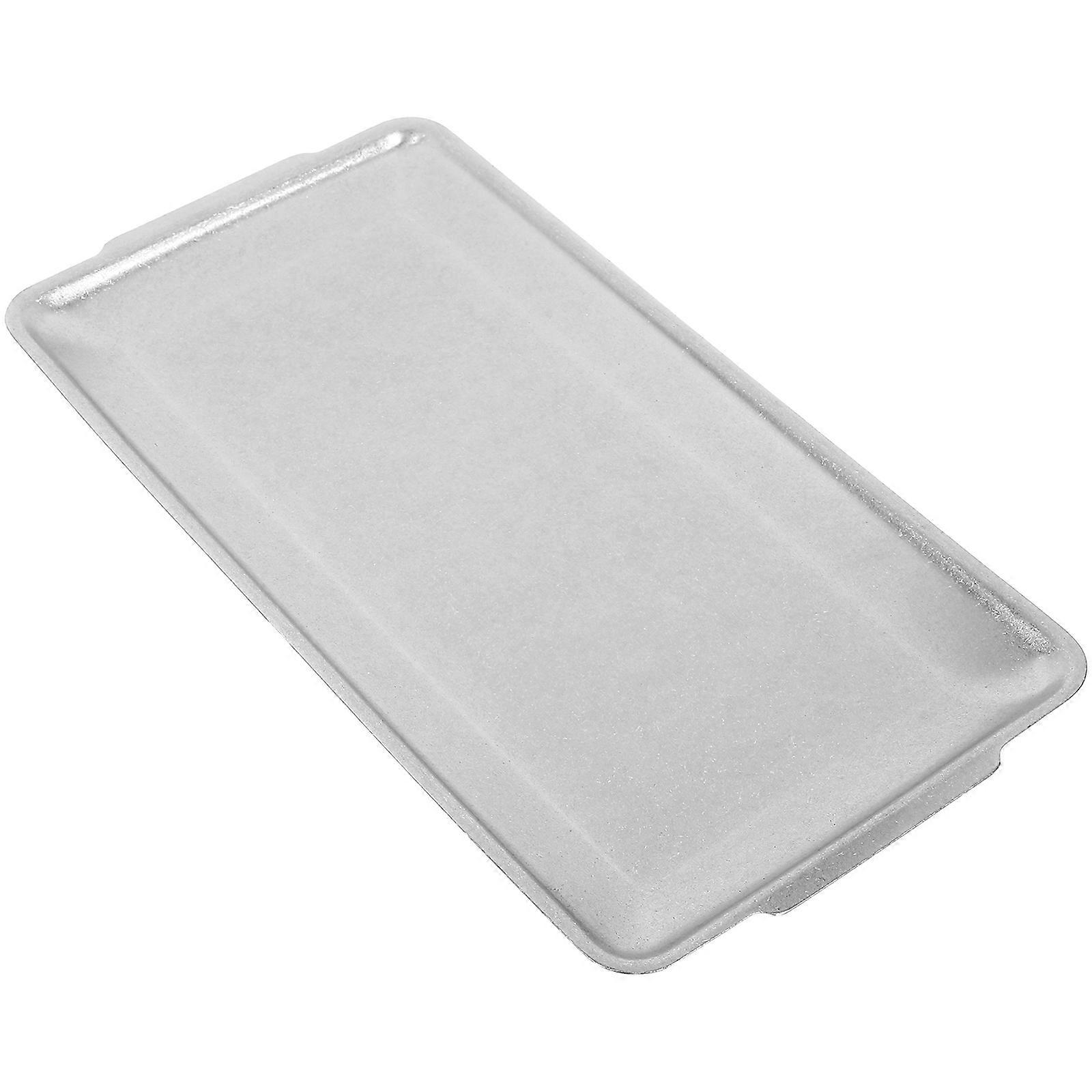 Rectangular Tray Stainless Steel Plate for Food Storage 4Pcs Serving