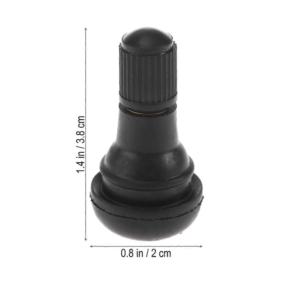 Black TR-412 Rubber Snap-In Tire Tyre Stems 16 Pcs For Vehicle Tires Maintain Tire Pressure