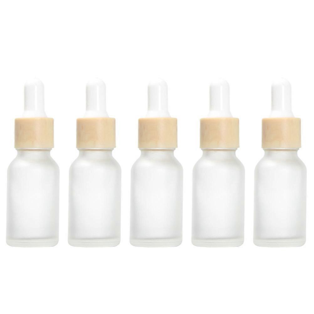 Frosted Dropper Bottle for Storage with 5Pcs Transparent Glass Subpackaging Bottles