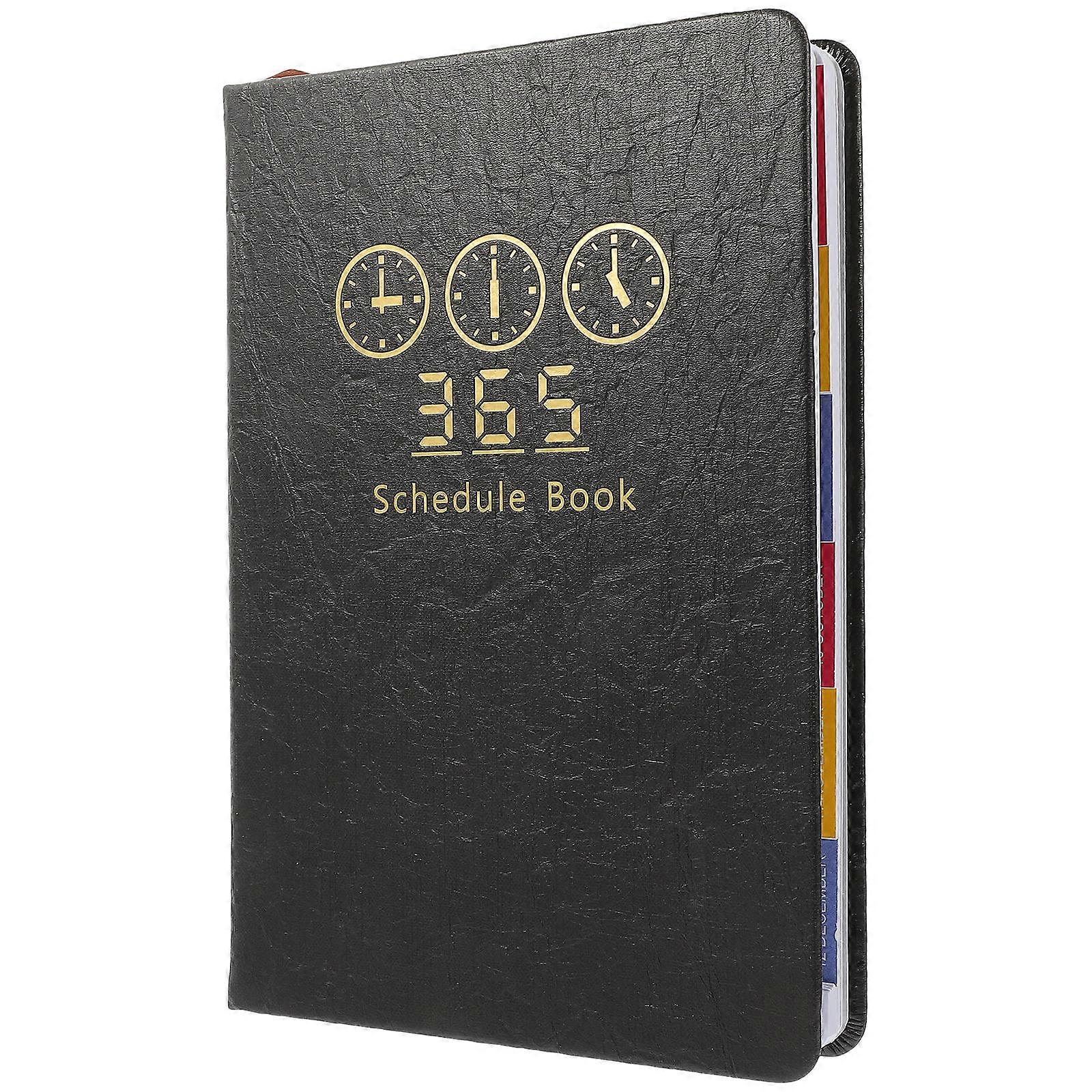 Daily Planner Notebook 3Pcs For Office Workers Notepad With Schedule Planning Black 2024