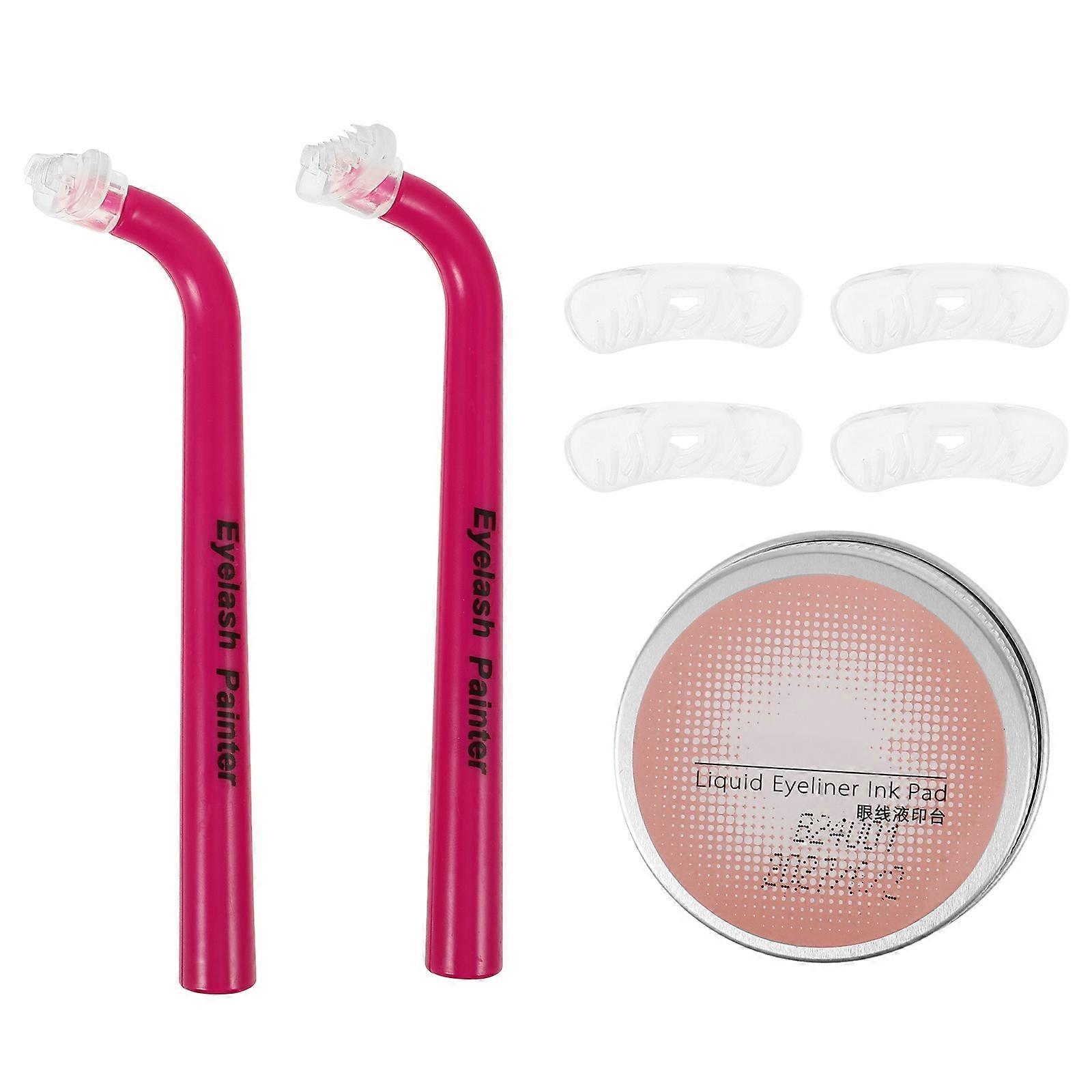 Eye Makeup Tool Eyelash Stamp for Lower Lashes 1Set Rosy Stencil