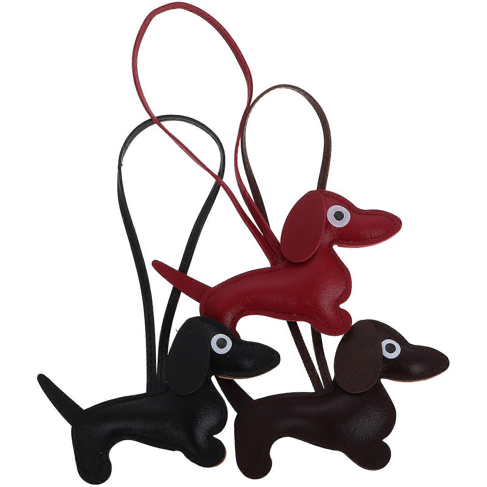 Cute Dachshund Dog Bag Charm 6Pcs Perfect For Daily Use Car Accessories Lightweight Keychain