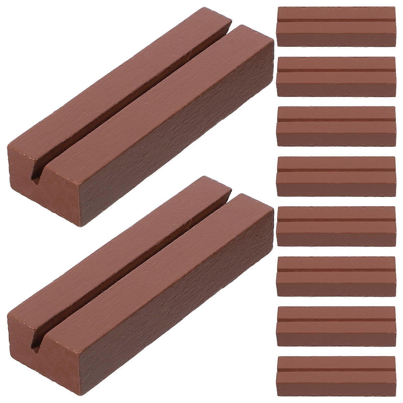Wood Base for Card Display for Holding 20Pcs Wooden Cards on Desk