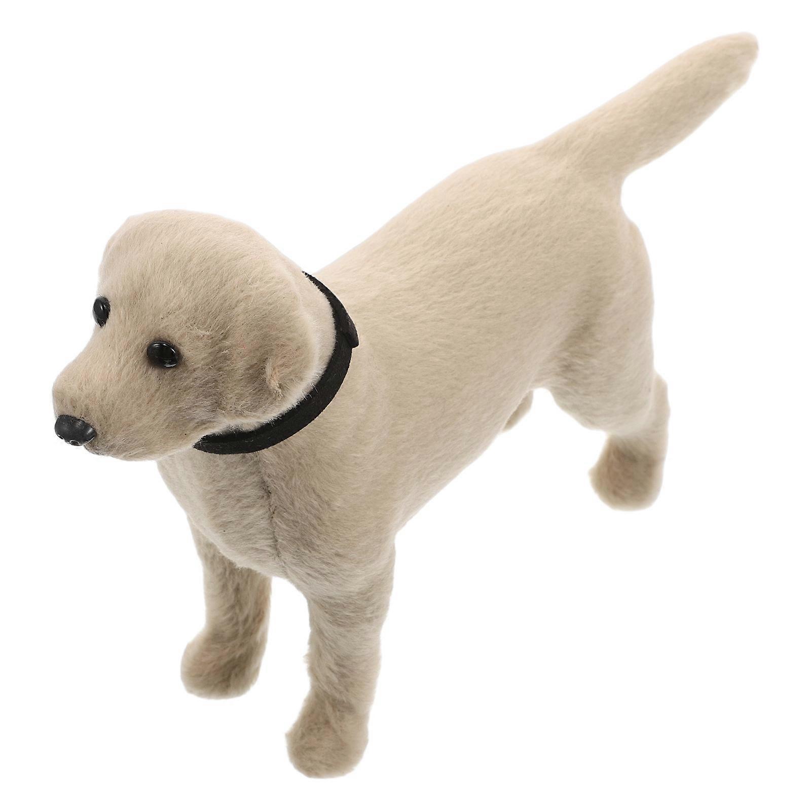 Puppy Dog Statues Labrador Dog Figurines for Decorative Use 2Pcs